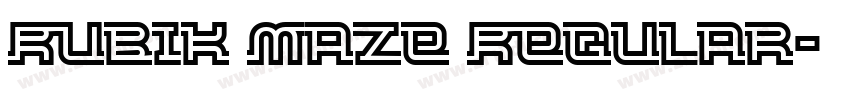 Rubik Maze Regular字体转换